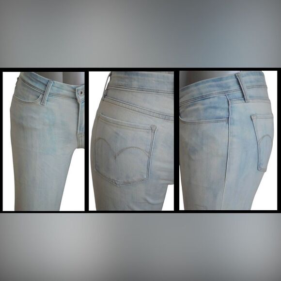 Levi's 711 Women’s Modern Rise Demi Curve Zip Ankle Crop Jeans/Jeggings - Picture 2 of 6